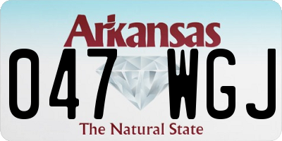 AR license plate 047WGJ