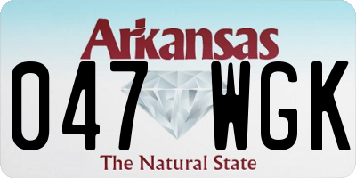 AR license plate 047WGK
