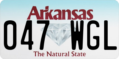 AR license plate 047WGL