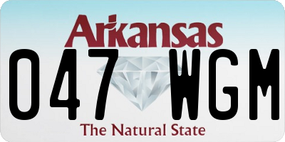 AR license plate 047WGM