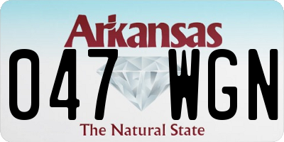 AR license plate 047WGN