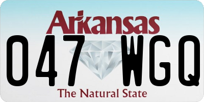 AR license plate 047WGQ