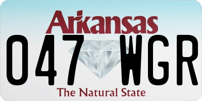 AR license plate 047WGR