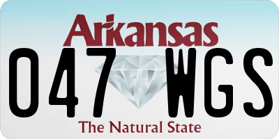 AR license plate 047WGS