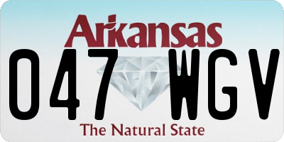 AR license plate 047WGV