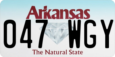 AR license plate 047WGY