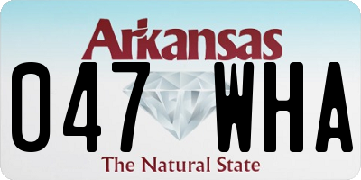 AR license plate 047WHA