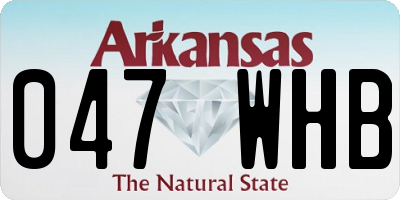 AR license plate 047WHB