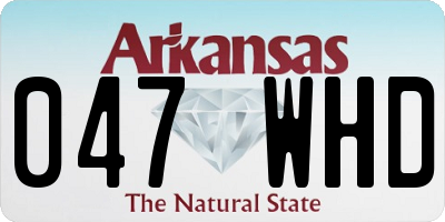 AR license plate 047WHD