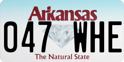 AR license plate 047WHE