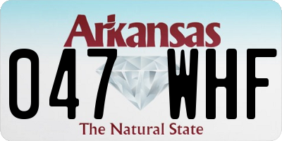 AR license plate 047WHF
