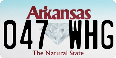 AR license plate 047WHG
