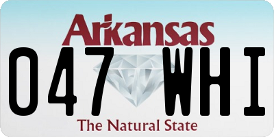 AR license plate 047WHI