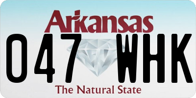 AR license plate 047WHK