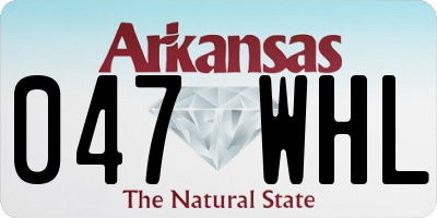 AR license plate 047WHL