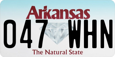 AR license plate 047WHN