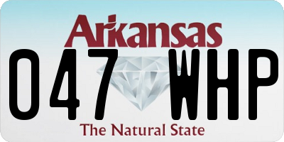 AR license plate 047WHP