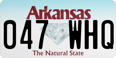 AR license plate 047WHQ
