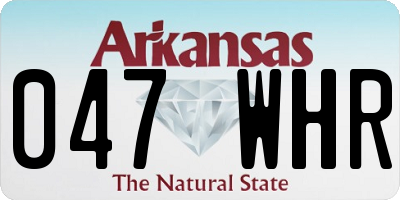 AR license plate 047WHR
