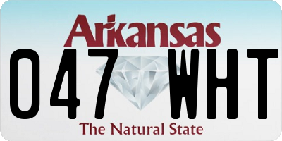AR license plate 047WHT