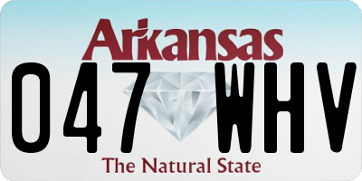 AR license plate 047WHV