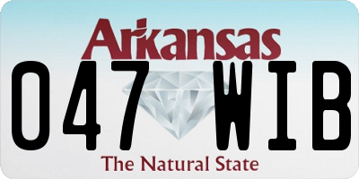 AR license plate 047WIB