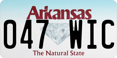 AR license plate 047WIC