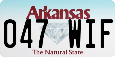 AR license plate 047WIF