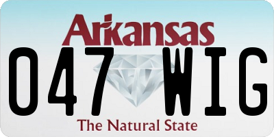 AR license plate 047WIG
