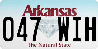 AR license plate 047WIH