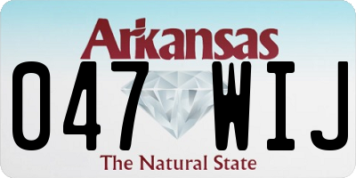 AR license plate 047WIJ