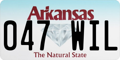 AR license plate 047WIL