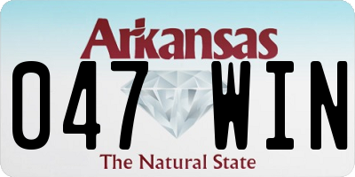 AR license plate 047WIN