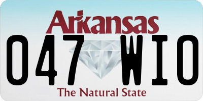 AR license plate 047WIO