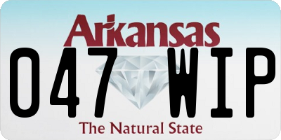 AR license plate 047WIP