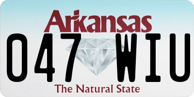 AR license plate 047WIU