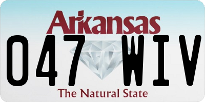 AR license plate 047WIV