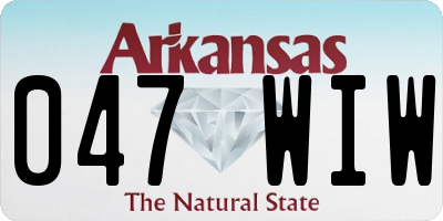 AR license plate 047WIW