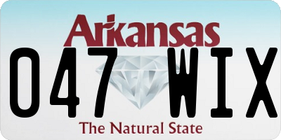 AR license plate 047WIX