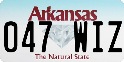 AR license plate 047WIZ