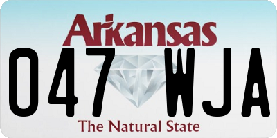 AR license plate 047WJA