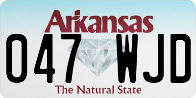 AR license plate 047WJD