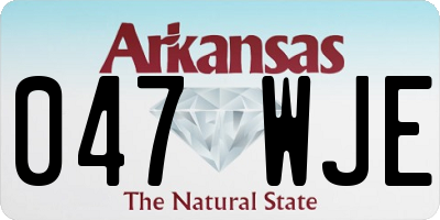 AR license plate 047WJE