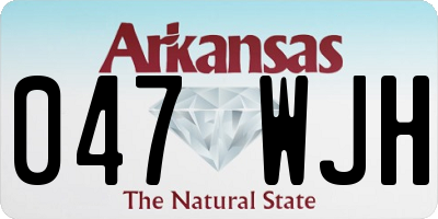 AR license plate 047WJH
