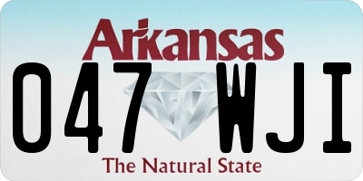 AR license plate 047WJI