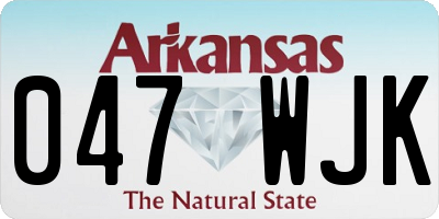 AR license plate 047WJK