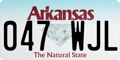 AR license plate 047WJL