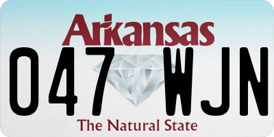 AR license plate 047WJN