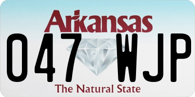 AR license plate 047WJP