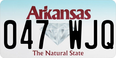 AR license plate 047WJQ